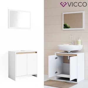 Conjunto de Muebles de Baño Vicco - Blanco/Sonoma - 2 Piezas Conjunto de Muebles de Baño Vicco - Blanco/Sonoma - 2 Piezas