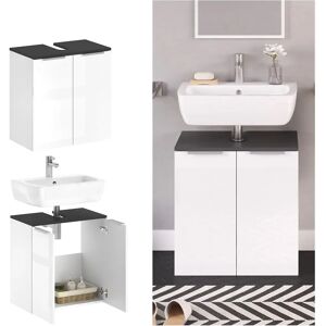 Mueble de baño Vicco Otis - Blanco brillo/Antracita - 58x60 cm Mueble de baño Vicco Otis - Blanco brillo/Antracita - 58x60 cm
