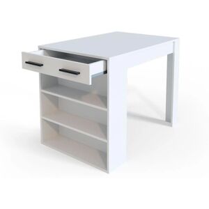 Vicco Repose Table de Bar Blanche Moderne - Bar Table - Publicité Vicco Repose Table de Bar Blanche Moderne - Bar Table - Publicité