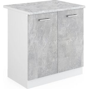 Gabinete de cocina Vicco - R-Line 80cm Blanco Hormigón con Encimera Gabinete de cocina Vicco - R-Line 80cm Blanco Hormigón con Encimera