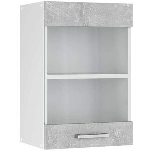 Armario alto de cristal R-Line blanco/hormigón moderno Vicco Armario alto de cristal R-Line blanco/hormigón moderno Vicco