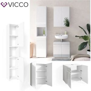Conjunto de Muebles de Baño Vicco Freddy - Blanco Brillante - 3 Piezas Conjunto de Muebles de Baño Vicco Freddy - Blanco Brillante - 3 Piezas