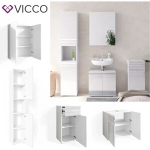 Vicco - Conjunto de muebles de baño Freddy Blanco alto brillo - Muebles de baño Vicco - Conjunto de muebles de baño Freddy Blanco alto brillo - Muebles de baño