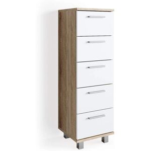 Gabinete de baño Vicco Ilias - Sonoma/Blanco - 30 x 95 cm Gabinete de baño Vicco Ilias - Sonoma/Blanco - 30 x 95 cm