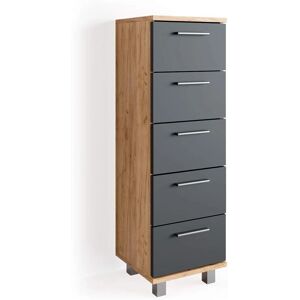 Armadio bagno Vicco Ilias - Rovere dorato - 30x95cm Armadio bagno Vicco Ilias - Rovere dorato - 30x95cm