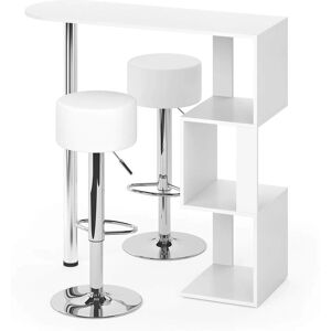 Conjunto de Barra Blanco Vincent - Mobiliario Moderno y Compacto Conjunto de Barra Blanco Vincent - Mobiliario Moderno y Compacto