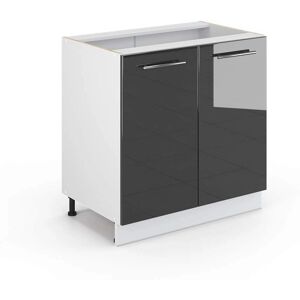 Vicco - Armadio cucina grigio antracite lucido 80cm Vicco - Armadio cucina grigio antracite lucido 80cm
