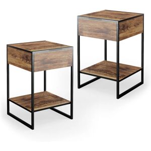 Vicco Modelo Fyrk Mesita de Noche - Estilo Loft Moderno Vicco Modelo Fyrk Mesita de Noche - Estilo Loft Moderno
