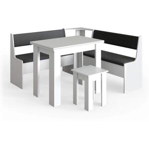 Ensemble d'angle Roman Vicco 150x150cm avec tabouret et table - Publicité Ensemble d'angle Roman Vicco 150x150cm avec tabouret et table - Publicité