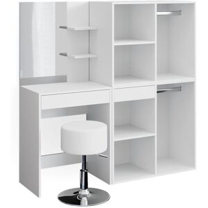 Vicco Tavolo da trucco Isabelle Bianco con Stoccaggio e Sgabello Vicco Tavolo da trucco Isabelle Bianco con Stoccaggio e Sgabello
