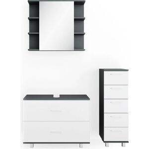 Vicco - Juego de muebles de baño Ilias - Antracita/Blanco Vicco - Juego de muebles de baño Ilias - Antracita/Blanco
