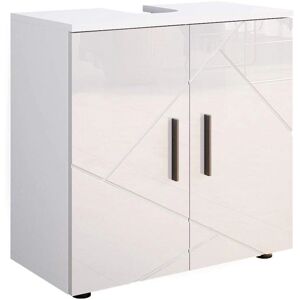 Vicco Irma Badezimmerunterschrank - Weiß hochglanz - 60x59 cm - Badmöbel Vicco Irma Badezimmerunterschrank - Weiß hochglanz - 60x59 cm - Badmöbel
