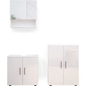 Conjunto de Muebles de Baño Vicco - Blanco Alto Brillo, 3 Piezas Conjunto de Muebles de Baño Vicco - Blanco Alto Brillo, 3 Piezas