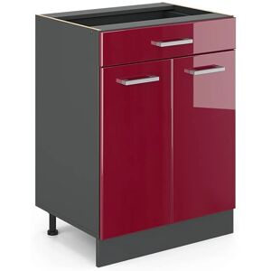 Vicco R-Line Armoire de Cuisine 60cm Bordeaux Brillant - Publicité Vicco R-Line Armoire de Cuisine 60cm Bordeaux Brillant - Publicité