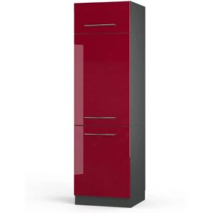 Vicco - Armoire frigorifique Fame-Line 60 cm gris anthracite/bordeaux - Placard de cuisine - Publicité Vicco - Armoire frigorifique Fame-Line 60 cm gris anthracite/bordeaux - Placard de cuisine - Publicité