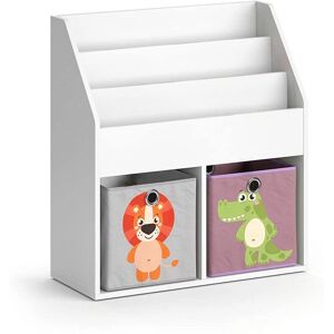 Estantería infantil Luigi Blanco de Vicco - 3 estantes, 2 cajas, 72x79cm Estantería infantil Luigi Blanco de Vicco - 3 estantes, 2 cajas, 72x79cm