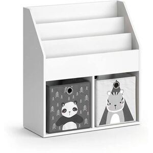 Vicco - Estantería infantil Luigi Blanca 72x79cm con 2 cajas plegables Vicco - Estantería infantil Luigi Blanca 72x79cm con 2 cajas plegables