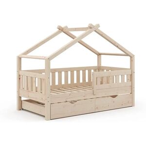 Lit pour enfants Vitalispa en forme de maison avec lit d'amis - Marron - Publicité Lit pour enfants Vitalispa en forme de maison avec lit d'amis - Marron - Publicité
