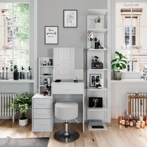 Vicco Conrada Weiß 80 cm Schminktisch mit Hocker Vicco Conrada Weiß 80 cm Schminktisch mit Hocker