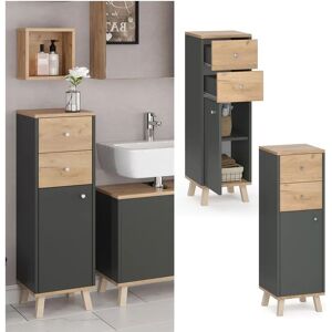 Gabinete de baño Vicco Senyo - Antracita - 30x95 cm Gabinete de baño Vicco Senyo - Antracita - 30x95 cm