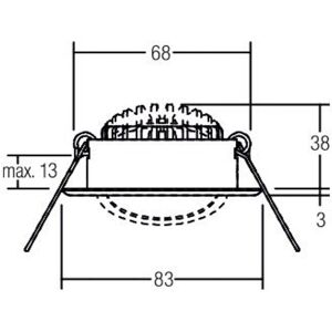 Ensemble de projecteurs encastrés LED - Dimmable phase-cut - Publicité Ensemble de projecteurs encastrés LED - Dimmable phase-cut - Publicité