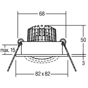 Projecteur encastré LED Brumberg - Titane, Dimmable, 230V - Publicité Projecteur encastré LED Brumberg - Titane, Dimmable, 230V - Publicité