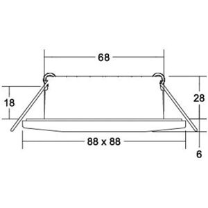 Brumberg LED-Einbaudownlight 230 V, Dimmbar, IP44 Brumberg LED-Einbaudownlight 230 V, Dimmbar, IP44