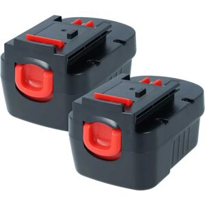 vhbw Batteria per Black & Decker - 1500mAh NiMH - 14.4V - 2x compatibile vhbw Batteria per Black & Decker - 1500mAh NiMH - 14.4V - 2x compatibile