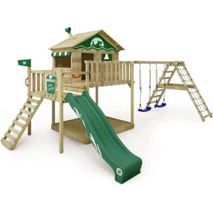 Wickey Smart Ocean Playground Set - Safe Wooden Playhouse with Slide & Swing Wickey Smart Ocean Playground Set - Safe Wooden Playhouse with Slide & Swing
