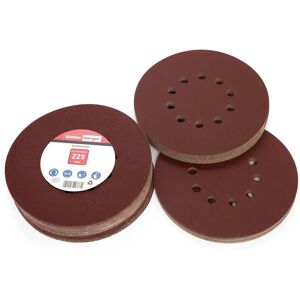 WOLTERSBERGER - 25 disques abrasifs - 225 mm - P80 - velcro rouge - polyvalent - Publicité WOLTERSBERGER - 25 disques abrasifs - 225 mm - P80 - velcro rouge - polyvalent - Publicité