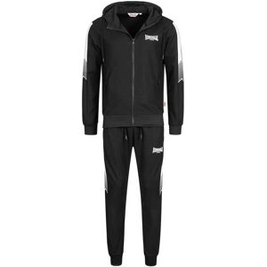 Lonsdale Marthall Tracksuit - Black/White - Regular Fit Lonsdale Marthall Tracksuit - Black/White - Regular Fit