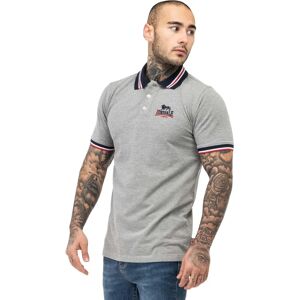 Lonsdale Occumster Marl Grey/Navy/Red Polo Shirt - Polo Lonsdale Occumster Marl Grey/Navy/Red Polo Shirt - Polo