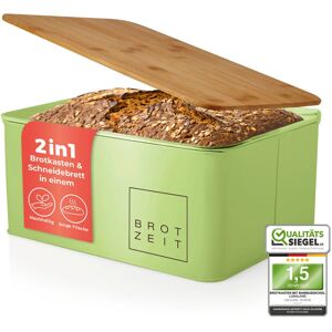 Lumaland 08340 boîte à pain rectangulaire en bambou, vert menthe - Boîte à pain - Publicité Lumaland 08340 boîte à pain rectangulaire en bambou, vert menthe - Boîte à pain - Publicité