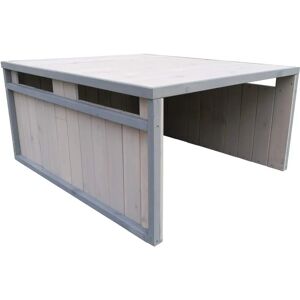 Wiltec Accessoires pour machines de jardin Garage en bois pour robot tondeuse - Toit plat gris - Publicité Wiltec Accessoires pour machines de jardin Garage en bois pour robot tondeuse - Toit plat gris - Publicité