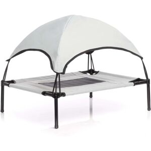 Lit pour chiens portable gris avec parasol - Lit pour animaux - Publicité Lit pour chiens portable gris avec parasol - Lit pour animaux - Publicité