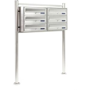 Wiltec Sistema di 6 Caselle Postali in Acciaio Inox Wiltec Sistema di 6 Caselle Postali in Acciaio Inox