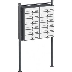 XPOTOOL Modello 12 - Set di cassette postali in acciaio zincato XPOTOOL Modello 12 - Set di cassette postali in acciaio zincato