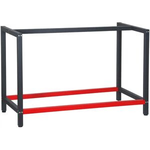 Wiltec - Telaio per banco da lavoro con dettagli rossi - 125x57x81cm Wiltec - Telaio per banco da lavoro con dettagli rossi - 125x57x81cm