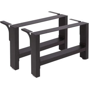 Wiltec Marco de soporte para mesa en negro en polvo - 64x40cm - Tipo de mesa Wiltec Marco de soporte para mesa en negro en polvo - 64x40cm - Tipo de mesa