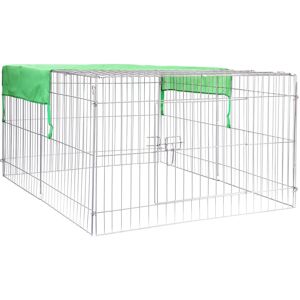 Fudajo Enclos pour Petits Animaux - 122x95x58 cm avec Ombrière - Publicité Fudajo Enclos pour Petits Animaux - 122x95x58 cm avec Ombrière - Publicité