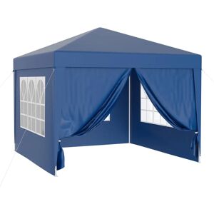 Wiltec - Carpa de jardín 3x3m azul con ventanas - Protección exterior Wiltec - Carpa de jardín 3x3m azul con ventanas - Protección exterior