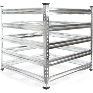 Wiltec - Compostera de jardín en metal 90x90x90cm 720L - Compostador Wiltec - Compostera de jardín en metal 90x90x90cm 720L - Compostador