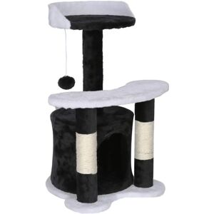 Wiltec Árbol Rascador 65cm Negro/Blanco - Rascador para Gatos Wiltec Árbol Rascador 65cm Negro/Blanco - Rascador para Gatos