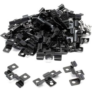 WILTEC - Clip in acciaio inossidabile per listoni da 6 mm - 50 pezzi neri WILTEC - Clip in acciaio inossidabile per listoni da 6 mm - 50 pezzi neri