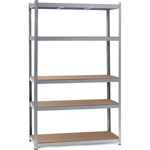 Étagère Wiltec robuste - 5 niveaux - Cadre en métal zingué - 100x50x204cm - Publicité Étagère Wiltec robuste - 5 niveaux - Cadre en métal zingué - 100x50x204cm - Publicité