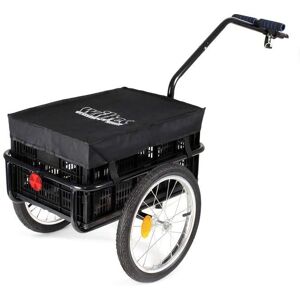 WILTEC Remolque para bici - 50kg Capacidad, Reflectores, Estructura de acero WILTEC Remolque para bici - 50kg Capacidad, Reflectores, Estructura de acero