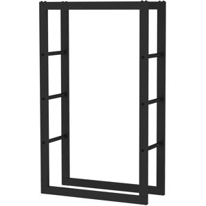 Soporte de leña Toboli 100x25x60cm - negro Soporte de leña Toboli 100x25x60cm - negro