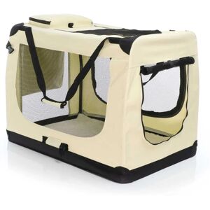 Fudajo Boîte de Transport Pliable XXL Beige 90x63x63cm - Publicité Fudajo Boîte de Transport Pliable XXL Beige 90x63x63cm - Publicité