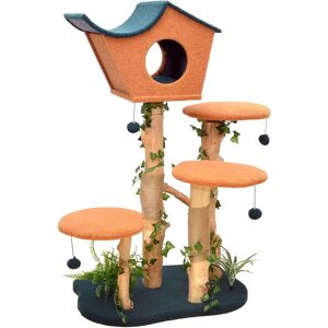 Arbre à chat Fudajo - 135cm Décoration végétale, Peluche douce, Plusieurs balles de jeu - Publicité Arbre à chat Fudajo - 135cm Décoration végétale, Peluche douce, Plusieurs balles de jeu - Publicité