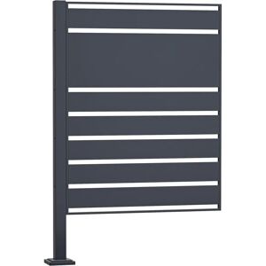 Elemento modular antracita acero ocultar contenedores de basura valla elemento de extensión - Wiltec Elemento modular antracita acero ocultar contenedores de basura valla elemento de extensión - Wiltec